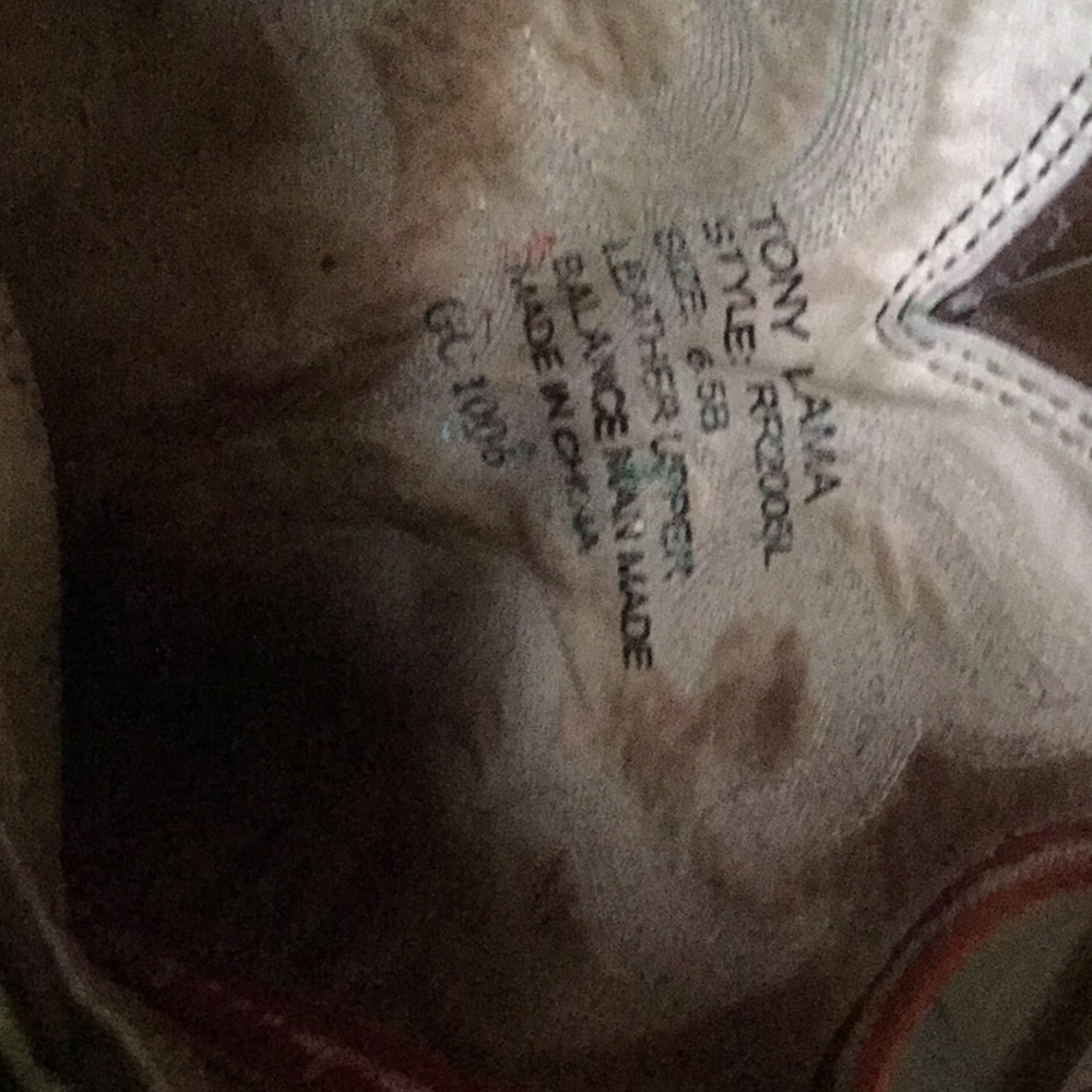 Tony lama buckaroo cowboy rodeo cowgirl festival boots tall ranch horse riding - Picture 8 of 14